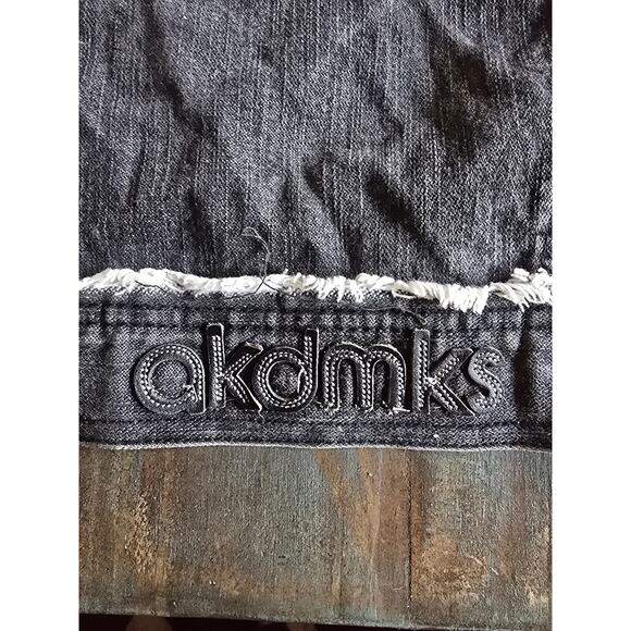 Akademiks Vintage 90s Button Down  Denim Jacket Black/Grey 3XL - Picture 8 of 11